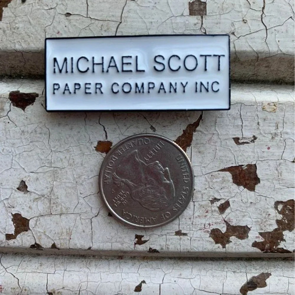 New The Office inspired Michael Scott Paper Company enamel pin - Picture 2 of 3